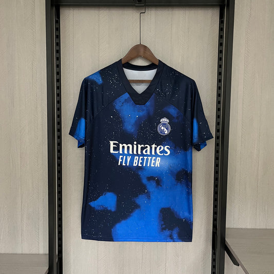 Rétro Real Madrid 2018-19EA Édition conjointe Bleu S-XXL